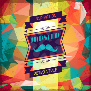 Hipster background in retro style.