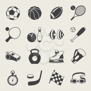 Set of sport abstract icons.