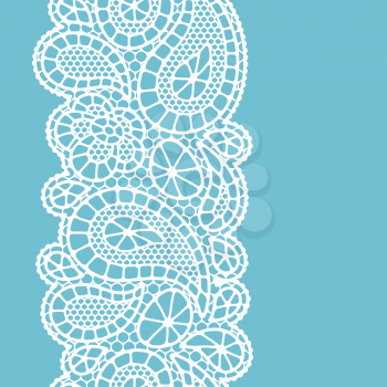 Seamless vintage fashion lace pattern with abstract flowers.