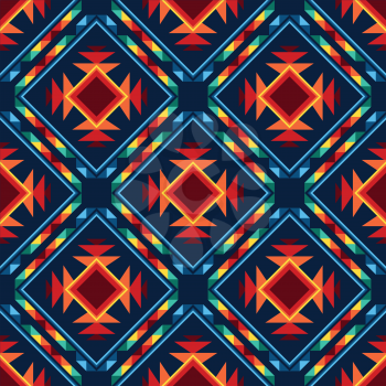 Tribal abstract seamless pattern aztec geometric background.
