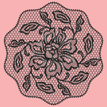 Vintage fashion lace ornament background with flowers.