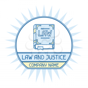 Law and justice company name concept emblem.