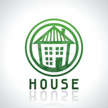 House logo template. Real estate design concept.