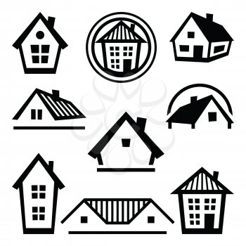 House logo templates. Set of real estate design concepts.