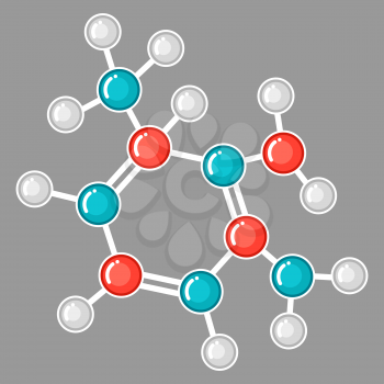Molecular structure design. Research concept in flat style.