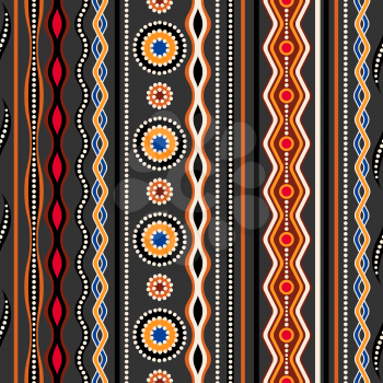 Ethnic seamless pattern. Australian traditional geometric ornament.