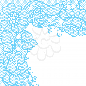 Lace ornamental background with flowers. Vintage fashion textile.