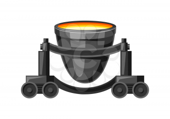 Metallurgical trolley illustration.