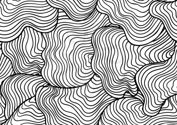 Abstract seamless stripes pattern. Background with wavy lines.