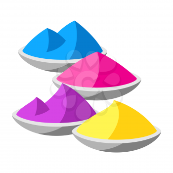Illustration of Happy Holi paint. Party item for color festival.