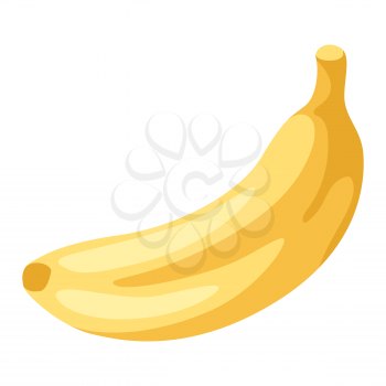 Illustration of stylized banana. Icon in carton style.