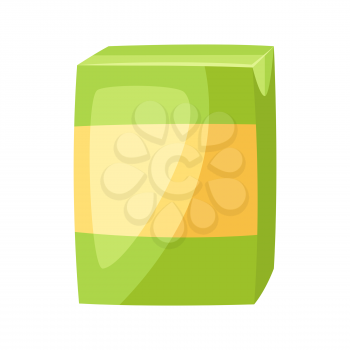 Illustration of stylized box of juice. Icon in carton style.