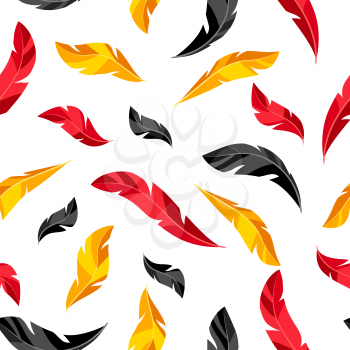 Seamless pattern with carnival feathers. Illustration for parties, traditional holiday or festival.
