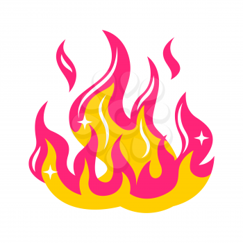 Illustration of abstract stylized fire or bonfire. Decorative element for design.