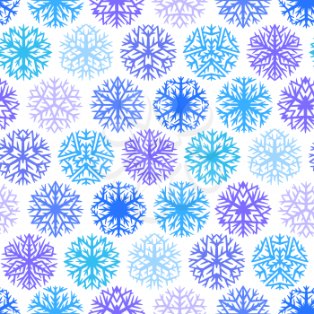 Winter pattern with snowflakes. Christmas or New Year background.