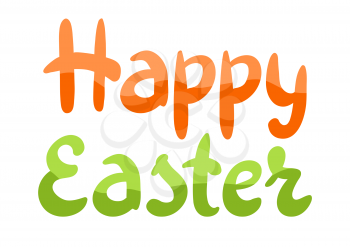 Happy Easter lettering. Decorative inscription for cards.
