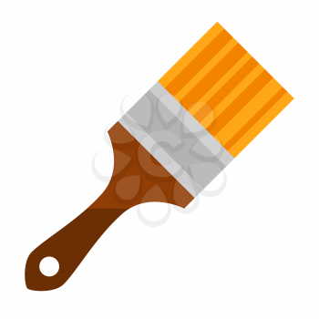 Illustration of brush. Tool for repair and construction.
