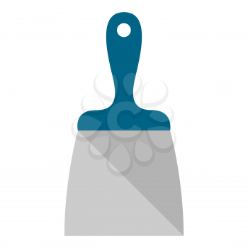 Illustration of spatula. Tool for repair and construction.