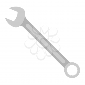 Illustration of wrench. Tool for repair and construction.