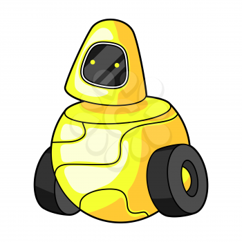 Illustration of robot. Trendy character in modern cartoon style.