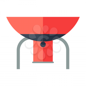 Illustration of burner. Image or icon for camping or tourism and travel.