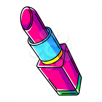 Illustration of lipstick. Colorful cute cartoon icon. Creative symbol in modern style.
