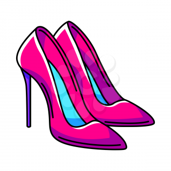 Illustration of shoes. Colorful cute cartoon icon. Creative symbol in modern style.