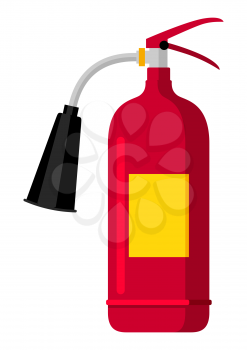 Illustration of fire extinguisher. Firefighting item. Adversting icon or image for industry and business.