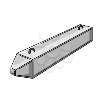 Illustration of concrete pile. Housing construction item. Industrial repair or building symbol.