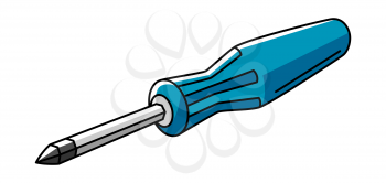 Illustration of car screwdriver. Auto center repair item. Business icon. Transport service image for advertising.