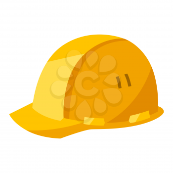 Illustration of helmet. Housing construction item. Industrial building symbol.