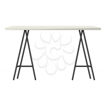 Illustration of table. Interior object and home design creation. Furniture and house decor industry.