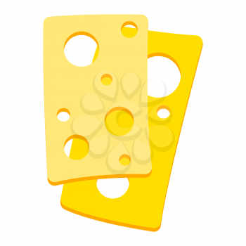 Illustration of cheese. Breakfast icon. Food item for menu bars, restaurants and shops.