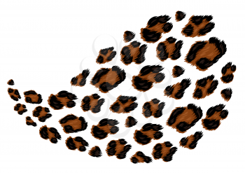 Background with decorative leopard print. Animal trendy stylized ornament, fur texture.