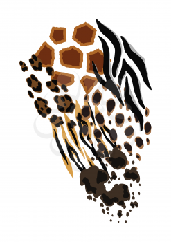 Background with decorative animal print. African savannah fauna trendy stylized ornament, fur texture.
