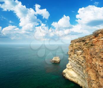 Sea and cliff. Element of nature design.
