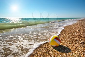 Ball on the beach. Sport design.