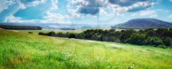Beautiful landscape panorama. Nature composition.