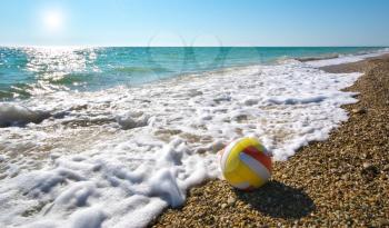 Ball on the beach. Sport design.