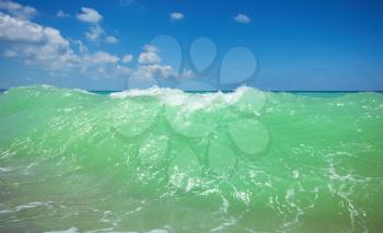 Sea wave breeze. Nature composition.