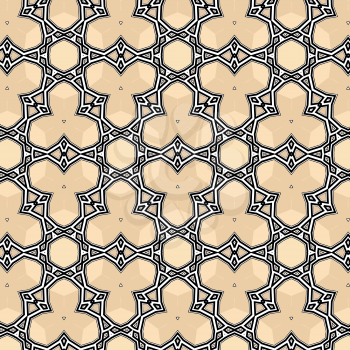 Village floral folk pattern of interwoven flowers and leaves. Vintage ethnic patterns. A chocolate brown color.