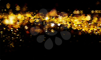 Abstract colorful magical Christmas background. The Golden flashes, sparkles and bokeh. New year colorful patterns.