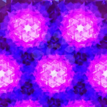 abstract flower neon background. Sample with polygonal shapes. Futuristic design can be used for web site and textile