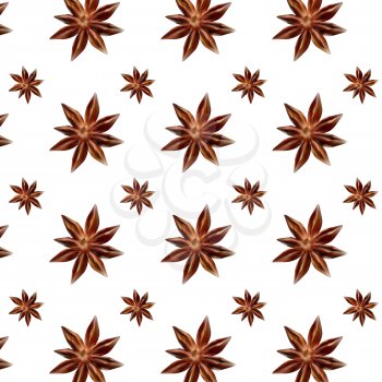 Pattern, seamless pattern sweet spices of cinnamon to the biscuits and confectionery products. stars of cinnamon.