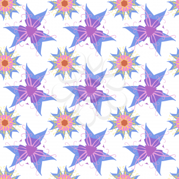 Purple background abstract flowers. Purple and lilac colors. Abstract patterns for fabrics, cloth, textile, and tissue.