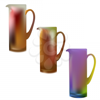 set of High transparent glass jug for juice, lemonade and all soft drinks