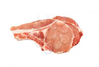 Meat piece of steak. Isolated on white background