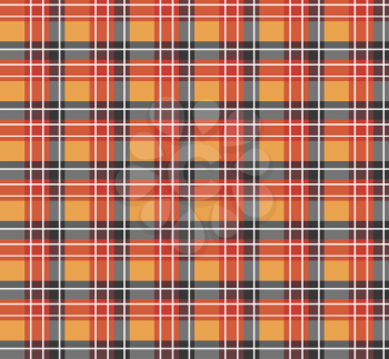 Sample seamless orange striped fabric. Vector illustration.