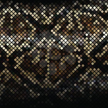 Dark mosaic imitating a snake skin. There is an option in the vector.