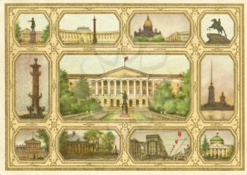 Old Soviet postcard collection Leningrad.  1962